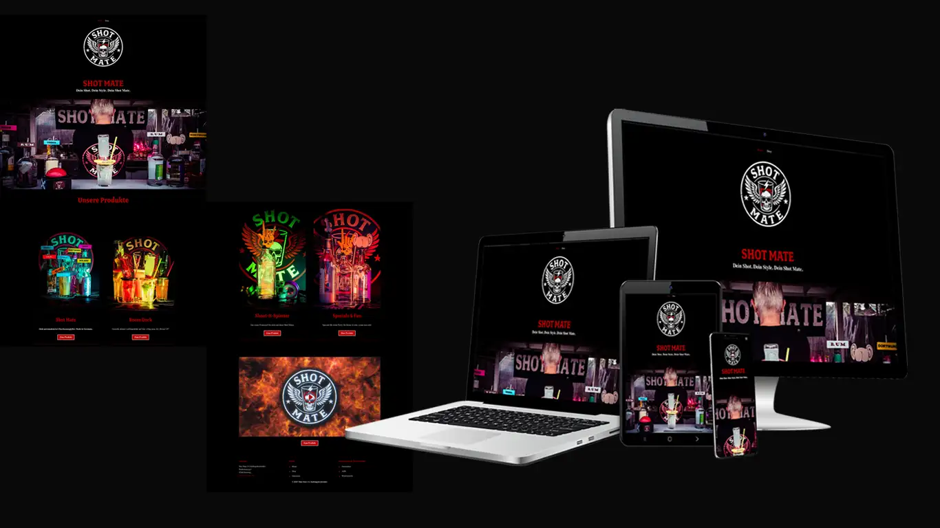 Webdesgin Projekt: Shot Mate Portfolio